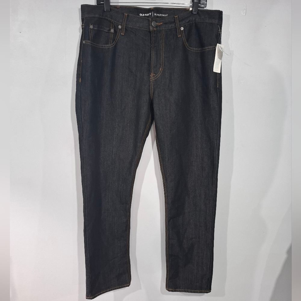 Old Navy Men's Slim Etroit Blue Dark Denim Jeans Size 36x32